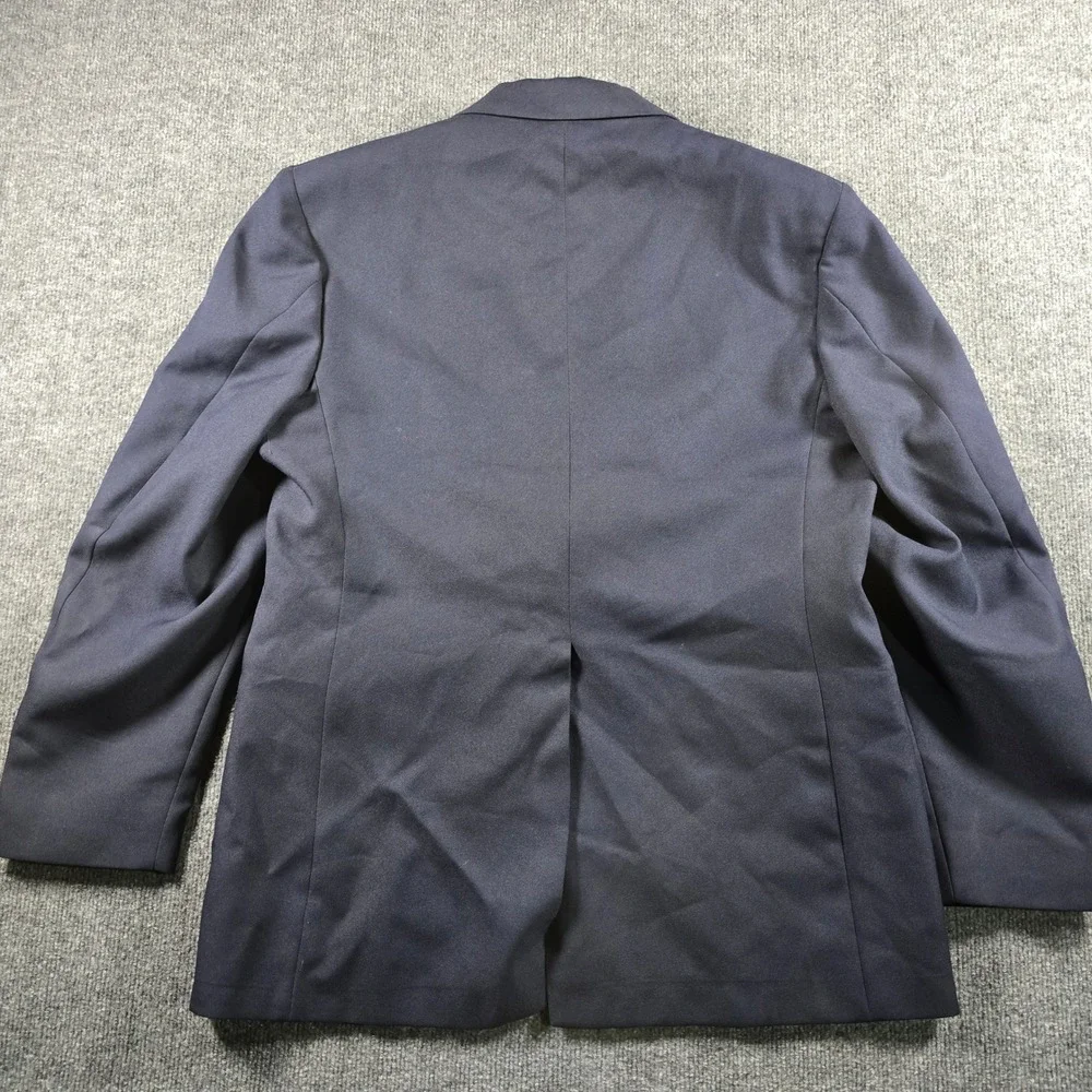 Vintage Levis Panatela Mens Navy Blue Sport Coat Blazer Brass Buttons 44R